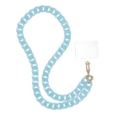 PANAMA LONG Phone lanyard, Phone pendant / cord length 80cm (40cm in the loop) / on neck - blue PANAMA LONG Phone lanyard, Phone pendant / cord length 80cm (40cm in the loop) / on neck - blue