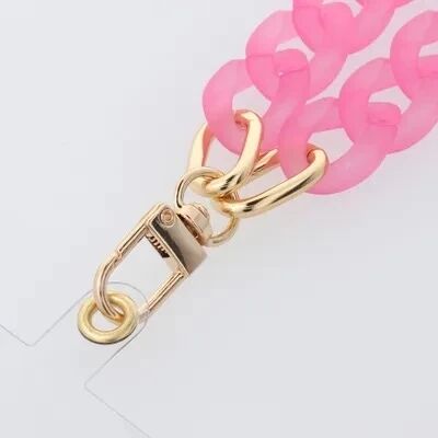 PANAMA LONG Phone lanyard, Phone pendant / cord length 80cm (40cm in the loop) / on neck - pink PANAMA LONG Phone lanyard, Phone pendant / cord length 80cm (40cm in the loop) / on neck - pink