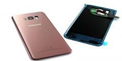 Face arrière ORIGINALE Samsung G955 Galaxy S8 Plus SERVICE PACK GH82-14015E rose
