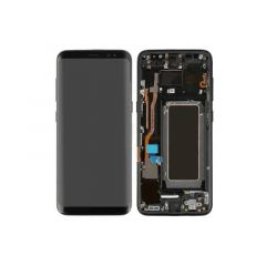 Ecran lcd avec vitre tactile pour Samsung G950 Galaxy S8 avec chassis ORIGINAL RECONDITIONNÉ noir