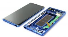 Ecran lcd avec vitre tactile pour Samsung N950 Galaxy Note 8 avec chassis SOFT OLED bleu