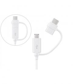 Cable Usb 2 en 1 Type C/Micro Usb ORIGINAL Samsung EP-DG930DWE (Boite/BLISTER) blanc