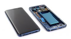 Ecran lcd avec vitre tactile pour Samsung G960 Galaxy S9 avec chassis bleu