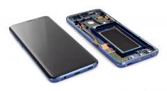 Ecran lcd avec vitre tactile pour Samsung G965 Galaxy S9 Plus avec chassis ORIGINAL RECONDITIONNÉ bleu