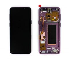 Ecran lcd avec vitre tactile pour Samsung G960 Galaxy S9 avec chassis ORIGINAL RECONDITIONNÉ violet
