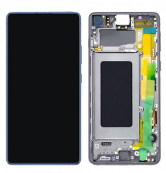 Ecran lcd avec vitre tactile ORIGINAL Samsung G770 Galaxy S10 Lite SERVICE PACK GH82-21672B blanc