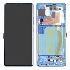 Ecran lcd avec vitre tactile ORIGINAL Samsung G770 Galaxy S10 Lite SERVICE PACK GH82-21672C bleu