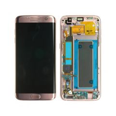 Ecran lcd avec vitre tactile OLED pour Samsung G935 Galaxy S7 Edge avec chassis or rose