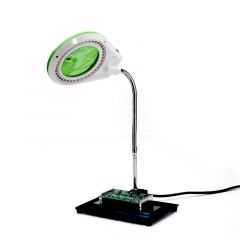 Lampe de bureau LED avec loupe intégré YIHUA 628A-0 blanc