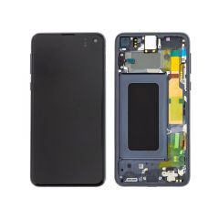 Ecran lcd avec vitre tactile pour Samsung G970 Galaxy S10E avec chassis ORIGINAL RECONDITIONNÉ noir