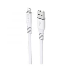 Cable Flat USB vers Lightning (2.4A) 1 mètre BOROFONE BX23 (Boite/BLISTER)blanc