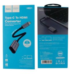 Adaptateur Type C vers HDMI HOCO HB21 (Boite/BLISTER) argent