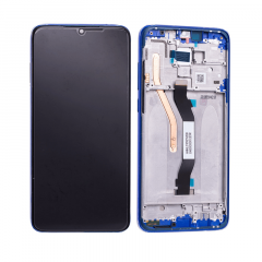 Ecran lcd avec vitre tactile ORIGINAL Xiaomi Redmi Note 8 Pro avec chassis sans batterie 56000G00G700 bleu 