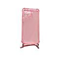 Housse de protection silicone pour Iphone 13 Pro Max avec cordon (Boite/BLISTER) rose transparent