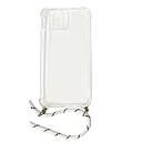 Housse de protection silicone pour iPhone 14 avec cordon (Boite/BLISTER) blanc transparent