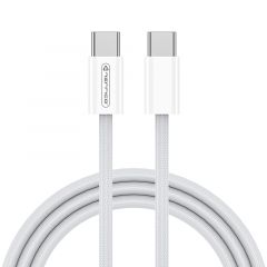 Cable Type C vers Type C pour iPhone 15 (60w) 1 mètre JELLICO (Boite/BLISTER) blanc