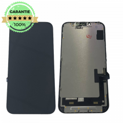 GARANTIE 100% - Ecran lcd avec vitre tactile pour Iphone 14 SOFT OLED BORDURES D'ORIGINES EXCELLENCE noir