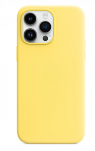 Housse de protection silicone rigide pour Iphone 14 Pro Max (Boite / BLISTER) jaune