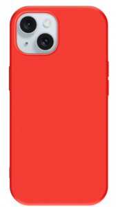 Housse de protection en silicone pour iPhone 15 (Boite/Blister) rouge