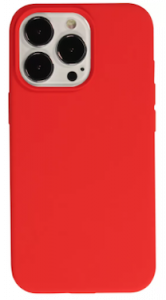 Housse de protection silicone rigide pour Iphone 15 Pro (Boite / BLISTER) rouge