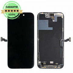 GARANTIE 100% - Ecran lcd avec vitre tactile pour Iphone 14 Pro SOFT OLED BORDURES D'ORIGINES EXCELLENCE (Puce IC d'origine à souder) noir