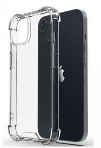 Housse de protection silicone avec coins renforcés pour iPhone 14 (Boite/BLISTER) transparent