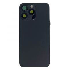 Face arrière pour Iphone 15 Pro Max avec vitre caméra, nappe NFC ORI et flash titane noir