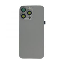 Face arrière pour Iphone 15 Pro Max avec vitre caméra, nappe NFC ORI et flash titane naturel