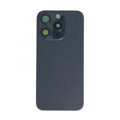 Face arrière pour Iphone 15 Pro avec vitre caméra, nappe NFC ORI et flash titane noir