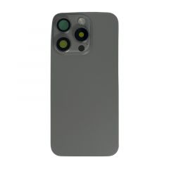 Face arrière pour Iphone 15 Pro avec vitre caméra, nappe NFC ORI et flash titane naturel