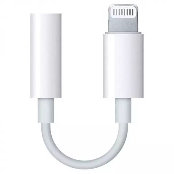 Adaptateur Lightning vers prise d\'�couteur jack 3,5mm ORIGINAL Apple MMX62ZM/A (vrac/bulk) blanc