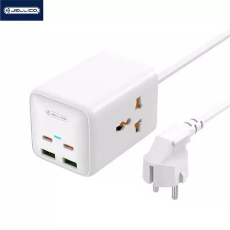 Adaptateur secteur 4 ports 2XUSB et 2XUSB-C/Type C (65W) 1.5M avec prise secteur JELLICO S1 (Boite/blister) blanc