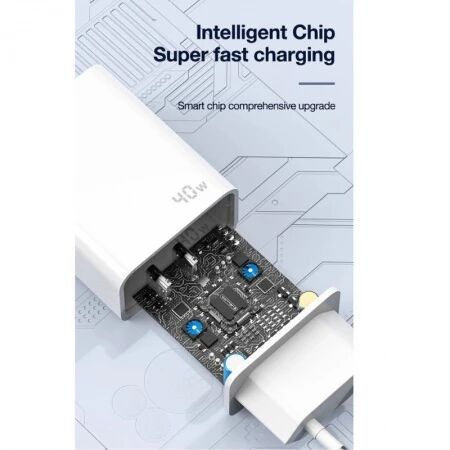 Adaptateur secteur double ports Usb-C (40W) JELLICO EU19 blanc