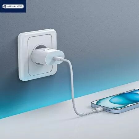Adaptateur secteur USB-A avec cable USB-A vers Lightning (22.5W) JELLICO AK165 (Boite/blister) blanc