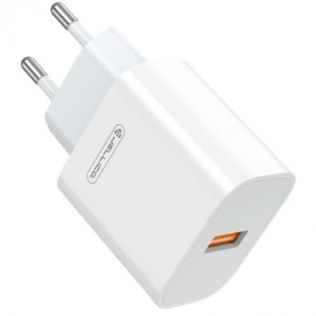 Adaptateur secteur USB-A avec cable USB-A vers Type C (22.5W) JELLICO AK165 (Boite/blister) blanc
