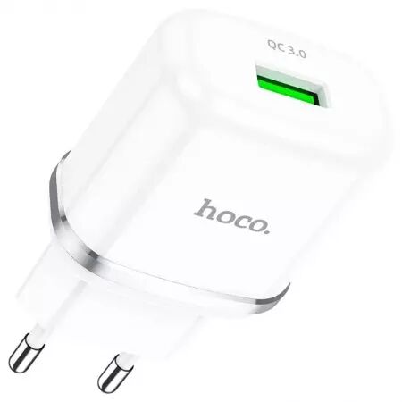 Adaptateur secteur USB avec charge rapide (18W) HOCO N3 (Boite/BLISTER) blanc