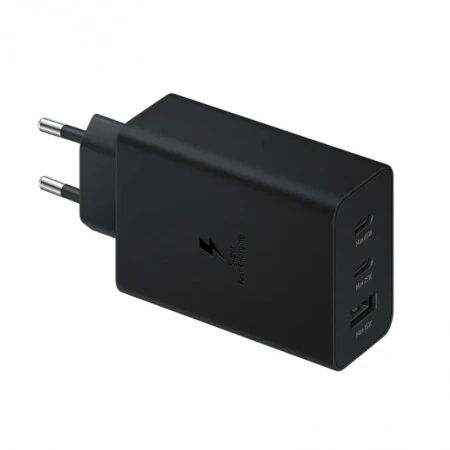 Adaptateur secteur USB-C \ Trio\  ORIGINAL Samsung 65W EP-T6530NBEGEU (Boite/blister) noir