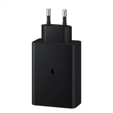 Adaptateur secteur USB-C \ Trio\  ORIGINAL Samsung 65W EP-T6530NBEGEU (Boite/blister) noir