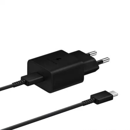 Adaptateur secteur USB-C avec cable ORIGINAL USB-C/Type C charge rapide SAMSUNG 15W EP-T1510XBEGEU (Boite/BLISTER) noir