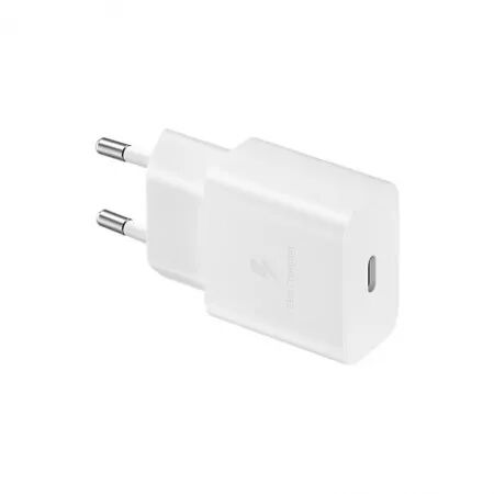 Adaptateur secteur USB-C avec cable ORIGINAL USB-C/Type C charge rapide SAMSUNG 15W EP-T1510XWEGEU (Boite/BLISTER) blanc