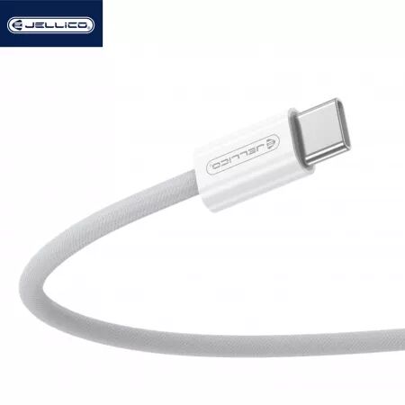 Adaptateur secteur USB-C avec cable USB-C/ Type C vers USB-C/Type C (20W) JELLICO C86 (Boite/ BLISTER) Blanc