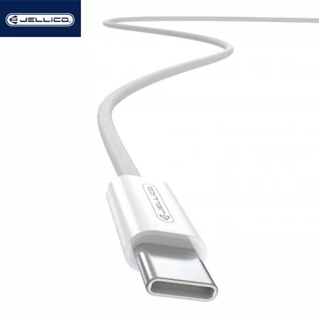 Adaptateur secteur USB-C avec cable USB-C/ Type C vers USB-C/Type C (20W) JELLICO C86 (Boite/ BLISTER) Blanc