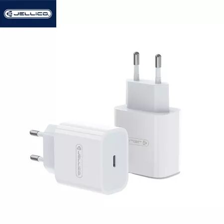 Adaptateur secteur USB-C avec cable USB-C/Type C vers Lightning (20W) JELLICO AK180 (Boite/blister)