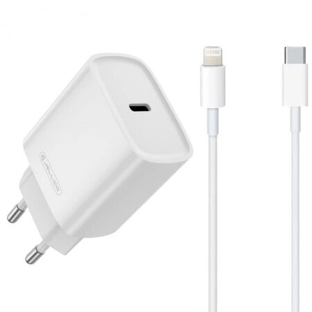 Adaptateur secteur USB-C avec cable USB-C/Type C vers Lightning (30W) JELLICO EU53 (Boite/blister)