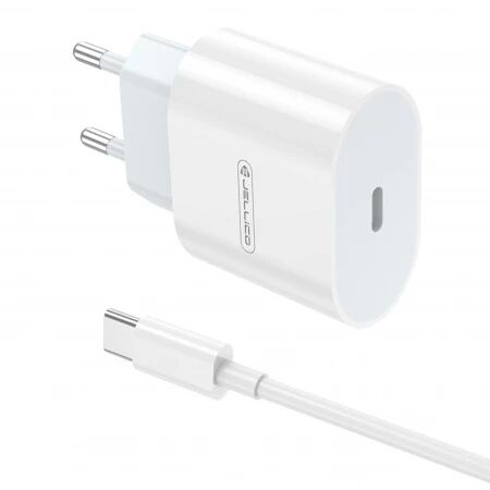 Adaptateur secteur Usb-C avec cable Usb-C/Type C vers Type C (20W) JELLICO AK200 blanc