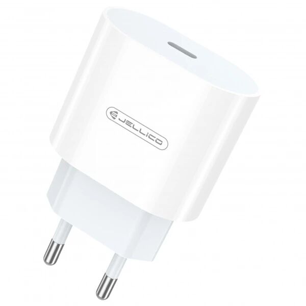 Adaptateur secteur Usb-C avec cable Usb-C/Type C vers Type C (20W) JELLICO AK200 blanc