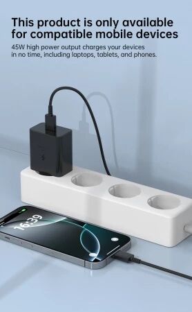 Adaptateur secteur USB-C/Type C (45W) JELLICO T4510 noir