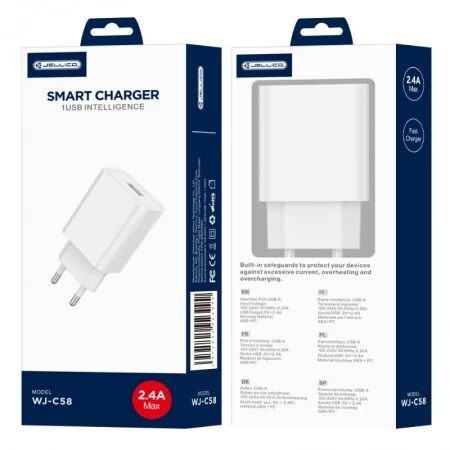 Adaptateur secteur Usb JELLICO WJ-C58 blanc