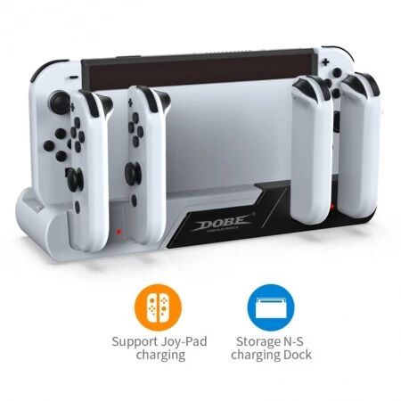 Base de recharge pour Joy-Con Nintendo Switch OLED (G/D) DOBE TNS-0122B (Boite/blister)