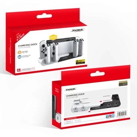 Base de recharge pour Joy-Con Nintendo Switch OLED (G/D) DOBE TNS-0122B (Boite/blister)
